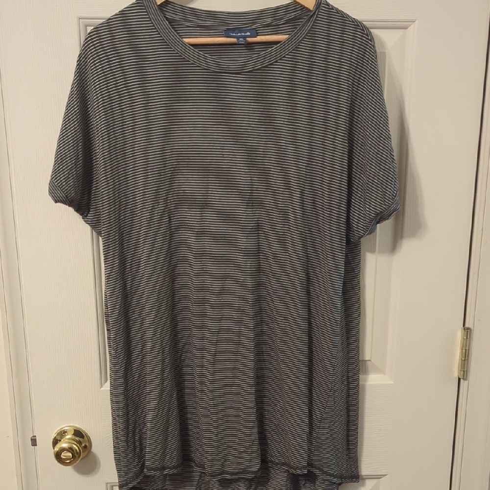Modcloth Green and White Striped Tunic